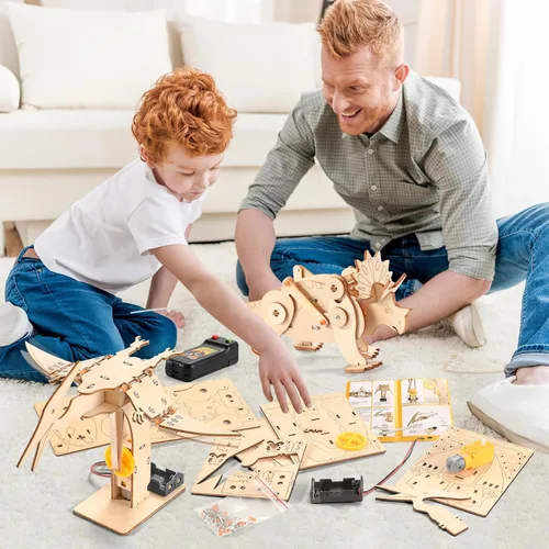 Miniatura 7 de Kits STEM 9 en 1 para niños de 8 a 12 años, proyectos de experimentos científicos y de dinosaurios para construir, juguetes de construcción
