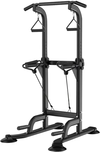 Power Tower - Estación de dominadas y inmersión multifunción para entrenamiento de fuerza en el hogar, estación de entrenamiento de fitness, altura