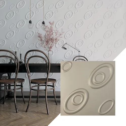 Miniatura 26 de Ekena Millwork WP20X20MAWH 19 5/8 pulgadas de ancho x 19 5/8 pulgadas de alto Maria EnduraWall Decorativo 3D Panel de pared cubre 2.67 pies cuadrados