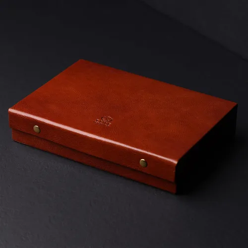Miniatura 2 de Time Resistance Joyero de cuero - Organizador de cuero de grano completo, almacenamiento de accesorios para mujeres - Funda de cuero genuino