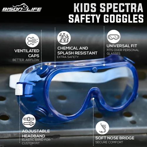 Miniatura 8 de BISON LIFE Gafas de seguridad para niños, gafas protectoras para niños a granel, ANSI Z87.1, gafas de seguridad para niños, paquete de gafas