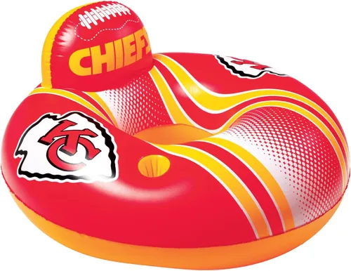 Miniatura 13 de BigMouth 42” Inflatable Pool Floats Officially Licensed NFL Fan Gear Merchandise Back Support Inner Tube for Adults and Teens