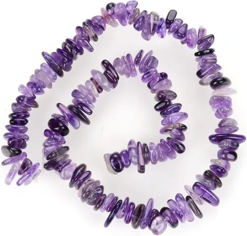 Adabele - Cuentas sueltas de piedra preciosa natural de amatista morada de 1 hebra, forma libre, espaciador de piedras preciosas de 0.315 pulgadas a