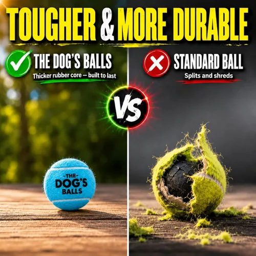 Miniatura 4 de The Little Dog's Balls - Pelotas de tenis para perros pequeños y cachorros, color azul, paquete de 6, pelotas de fieltro no abrasivas, núcleo