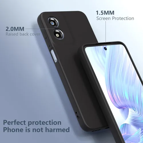 Miniatura 3 de Funda para Moto G Play 2024 4G, silicona líquida, delgada, suave, TPU, protección de cuerpo completo, a prueba de golpes, para G Play 2024 4G (negro)