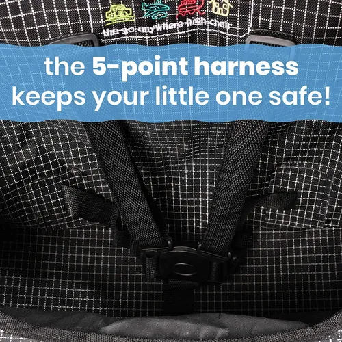 Miniatura 2 de ciao! baby Silla alta portátil para bebés y niños pequeños, asiento plegable de viaje al aire libre con bandeja y bolsa de transporte para camping