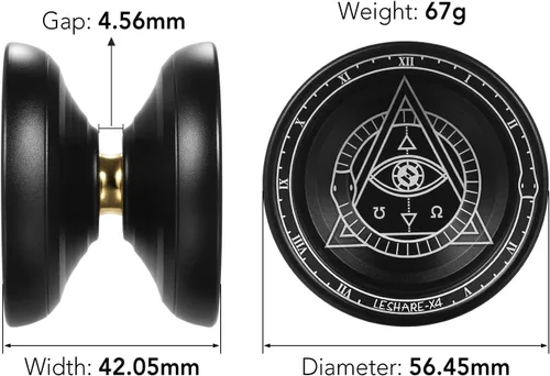 Miniatura 4 de Lixada Yoyo profesional de aluminio competitivo Yoyo Ball Yo Yo regalo con 5 cuerdas de repuesto y guante, ideal para principiantes y para trucos