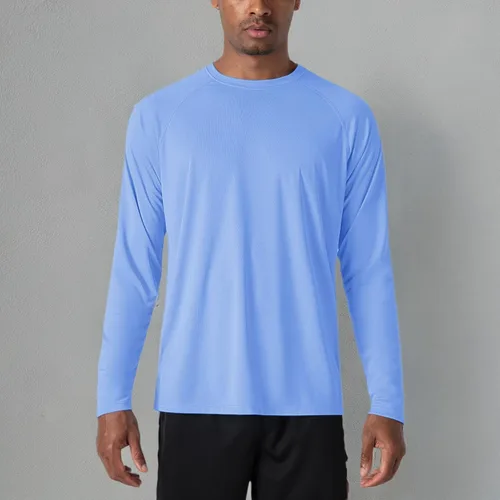 Miniatura 95 de MAGCOMSEN Camisas de manga larga para hombre, protección solar UPF 50+, camisetas atléticas para senderismo, correr, entrenamiento, protección