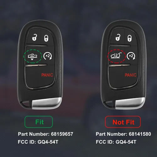 Miniatura 3 de X AUTOHAUX 433MHz GQ4-54T Reemplazo inteligente Proximit llave remota entrada sin llave alarma para Dodge para Ram 1500 2500 3500 2013-2019 camión