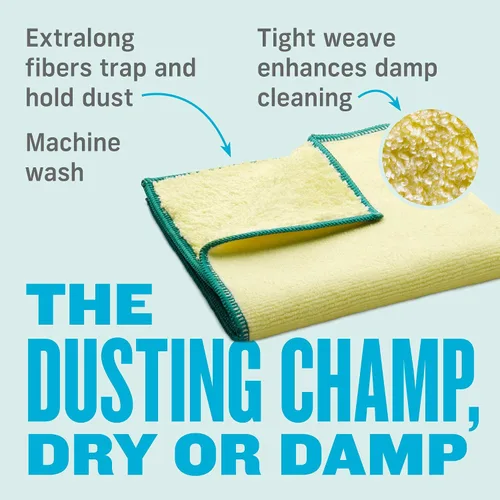 Miniatura 9 de E-Cloth Paño para quitar el polvo de alto rendimiento, plumeros de microfibra para limpieza, suministros para limpieza, paños lavables