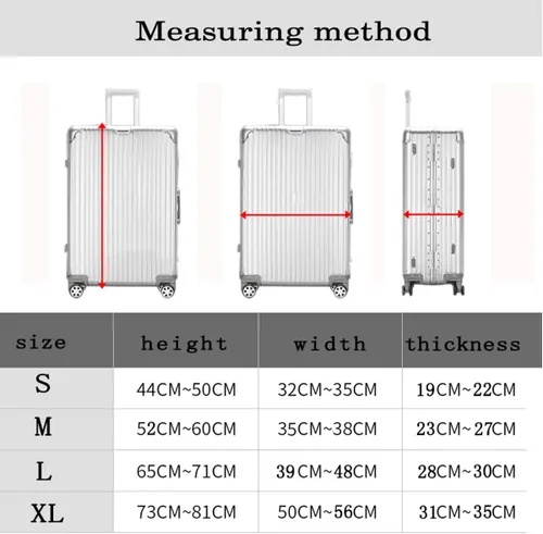 Miniatura 6 de WUJIAONIAO - Funda protectora para equipaje de viaje, 18 - 32 pulgadas 45.72 a 81.28 cm.
