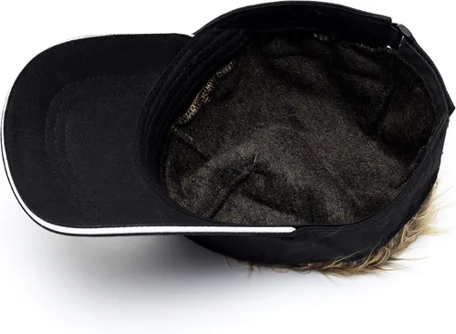 Miniatura 5 de Gorra de béisbol ajustable para hombre, con visera para el sol, divertida, gorra de golf falsa, color negro