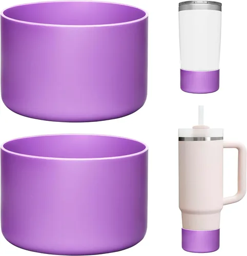 Miniatura 7 de 2Pack Silicone Boot Covers Compatible with Hydro Flask Wide Mouth 20/24oz,Standard Mouth18/ 21/24oz,24oz Travel&2-20oz Water Bottles 2.75-2.85
