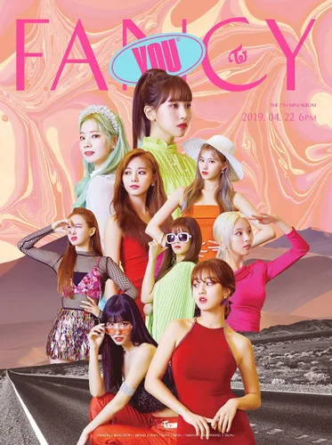 JYP Twice - Fancy You [Random ver.] (7º Mini álbum) CD+Photobook+5 tarjetas de fotos+pegatina+póster plegado+tarjeta fotográfica extra