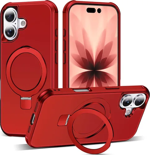 Miniatura 183 de SKYLMW – Funda compatible con iPhone 12 Pro Max y iPhone 13 Pro Max con soporte magnético invisible tipo anillo, fundas translúcidas para teléfonos