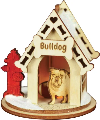 Miniatura 9 de Basset Hound Dog Tea Light Display Adorno de Navidad de madera para árbol de Navidad