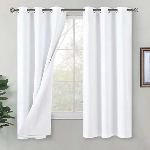 Miniatura 11 de BGment Cortinas opacas cortas de 30 pulgadas de largo, 2 paneles de cortinas 100% de oscurecimiento de la habitación para ventanas pequeñas