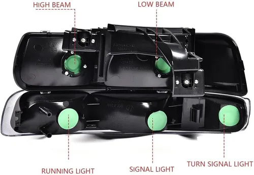 Miniatura 9 de G-PLUS Conjunto de faros, compatible con Chevy Silverado 1999 2000 2001 2002/Se ajusta a Suburban Tahoe 2000-2006 Faros delanteros de parachoques