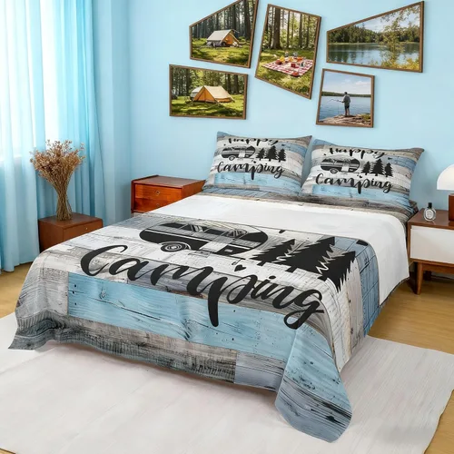 Miniatura 17 de Castle Fairy Juego de sábanas para niños, casa rodante y campista, juego de sábanas para decoración del hogar con bolsillo profundo, sábana encimera