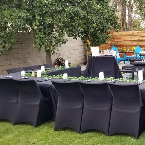 Miniatura 6 de Fundas plegables para sillas de fiesta, 12 piezas, fundas universales de elastano ajustables para bodas, banquetes, conferencias