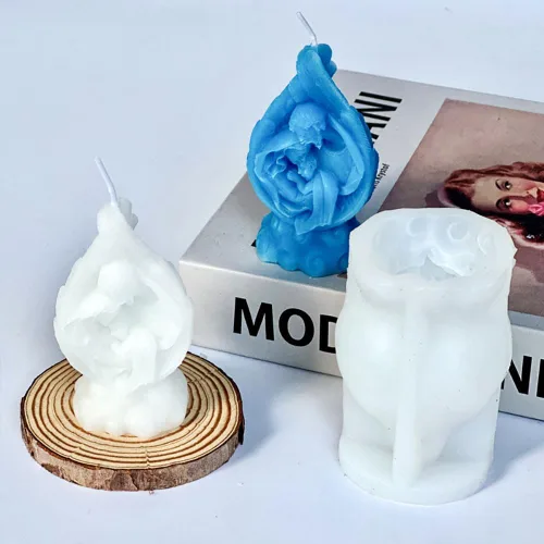 Miniatura 9 de Molde de silicona religioso de Jesús Natividad de la Santa Familia para suministros de fabricación de velas, molde de vela de Jesús Virgen María