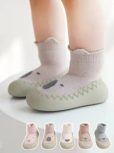 Miniatura 2 de BEHELE Zapatos de calcetín antideslizantes para bebés y niñas, 2 pares