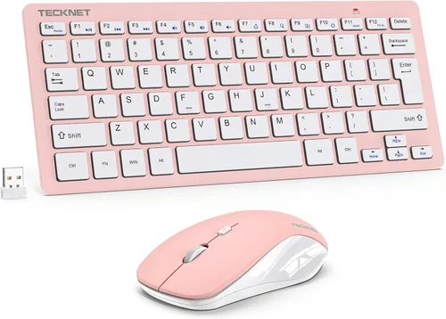 Miniatura 9 de TECKNET Combo de Teclado y Ratón Inalámbrico, Mini Teclado de Computadora Inalámbrico y Conjunto de Ratón 2.4GHz, 1600 DPI Ajustable Silencioso