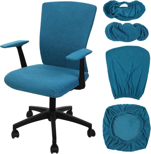 Miniatura 21 de Tallew Juego de 4 Fundas para Silla de Oficina Fundas Universales para Computadora Fundas Elásticas para Silla de Oficina Fundas para Respaldo