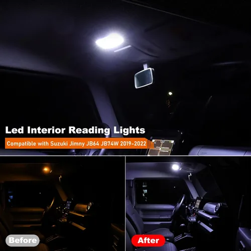 Miniatura 3 de Lámpara LED para maletero de lectura interior, bombilla de cúpula para mapa, compatible con Suzuki Jimny JB64 JB74W 2019-2022 (lente transparente)