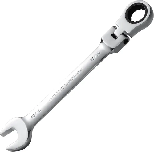 Miniatura 11 de B4B BANG 4 BUCK Llave de trinquete 9/16, llave combinada de trinquete de cabeza flexible, grado industrial, 72 dientes, caja de trinquete de 12