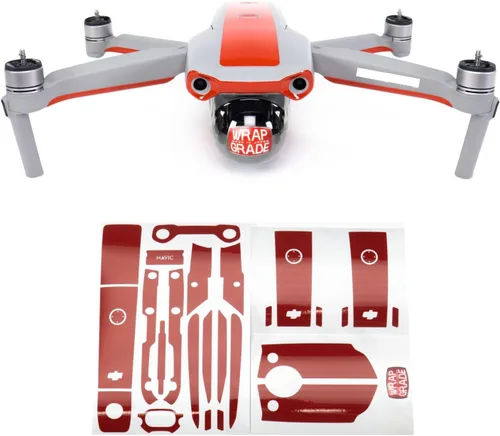 Miniatura 4 de Wrapgrade Skin compatible con DJI Mavic Air 2 Color de acento B (blanco racing)