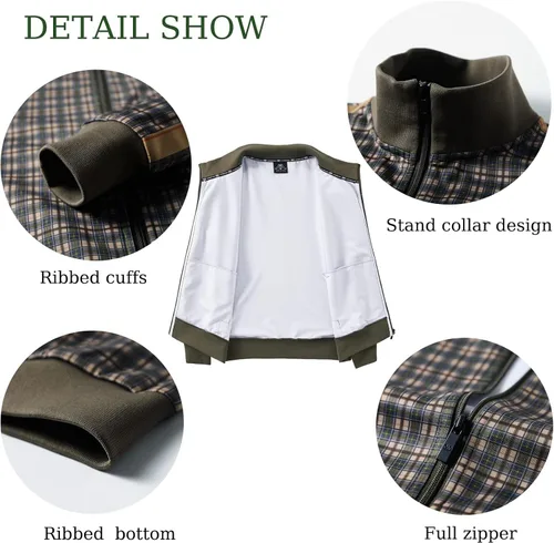Miniatura 6 de ANOTWENER Trajes deportivos de 2 piezas para hombre, cuello alto, manga larga con bolsillos laterales dobles, chaqueta y pantalones deportivos