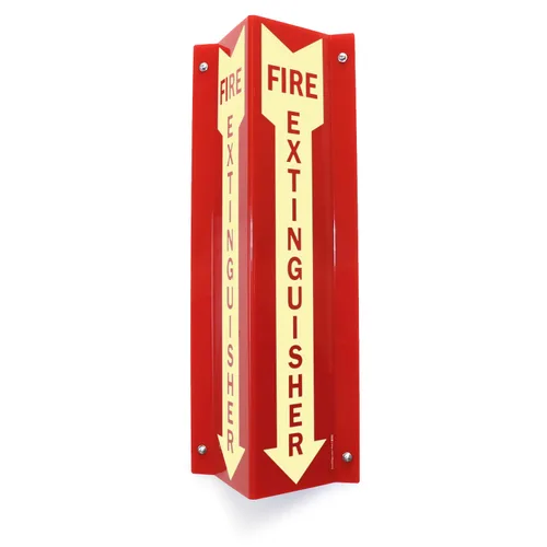 Miniatura 2 de SmartSign Letrero de proyección en forma de V de dos caras con flecha hacia abajo, 18 x 4 pulgadas, 120 mil de grosor acrílico pulido que brilla