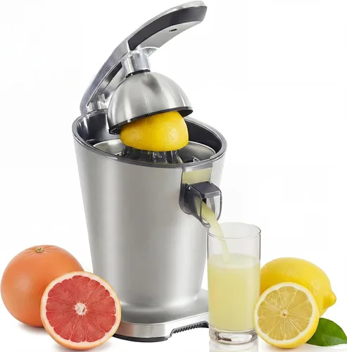 NEWBULIG Exprimidor eléctrico de cítricos, exprimidor automático de naranja con mango de agarre suave, máquinas extractoras de jugo de naranja para