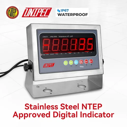 Miniatura 3 de Indicador digital PEC 304 de acero inoxidable aprobado por NTEP con pantalla LED para básculas de piso, básculas de ganado, básculas de camiones