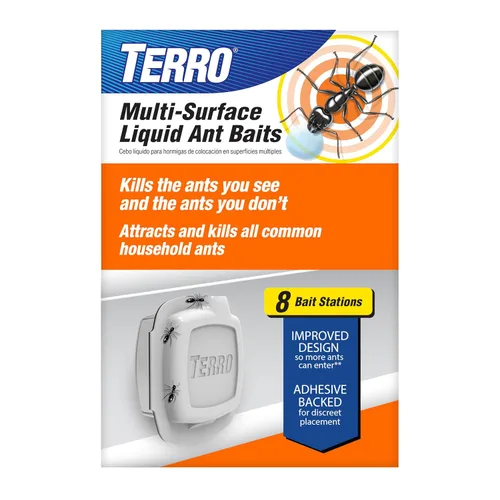 Miniatura 17 de TERRO cebos líquidos para hormigas en interiores con tiras adhesivas para cebado discreto - Trampa de hormigas TERRO y estación de cebo - 4