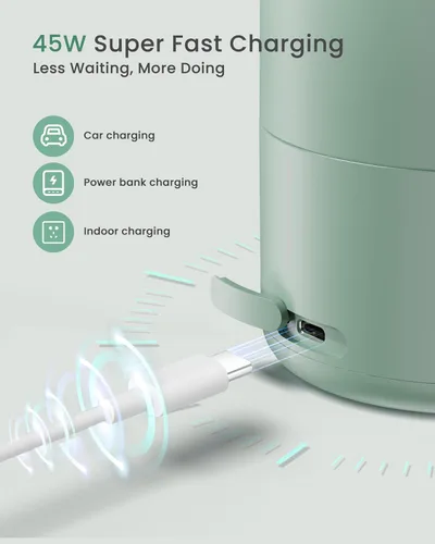 Miniatura 9 de Portable Bottle Warmer - Dual Heating Modes for Breast Milk & Water, 17 Ounces, Fast Heating, Long Lasting Battery, Ideal for Travel, Outdoor, Baby
