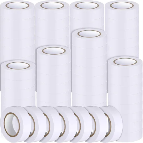 Miniatura 8 de Qilery Paquete de 60 cintas eléctricas impermeables de 3/4 pulgadas x 65 pies para cualquier clima bajo 600 V, envoltura de alambre aislante