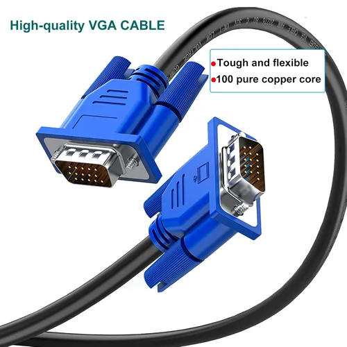 Miniatura 3 de Paquete de 2 cables VGA, cable de monitor VGA de 3 pies macho a macho, cable 1080P Full HD de alta resolución para monitor TV, proyector
