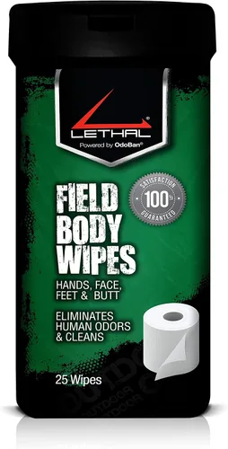 Miniatura 2 de LETHAL Hunting Scent Eliminator Field Body Wipes 2-Pack