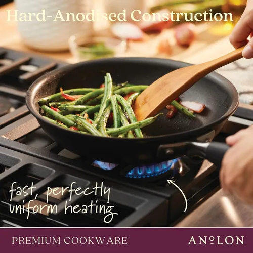 Miniatura 3 de Anolon Advanced Home - Sartén antiadherente anodizado duro (juego de 2 piezas, 10.25 pulgadas y 12.75 pulgadas, ónix)