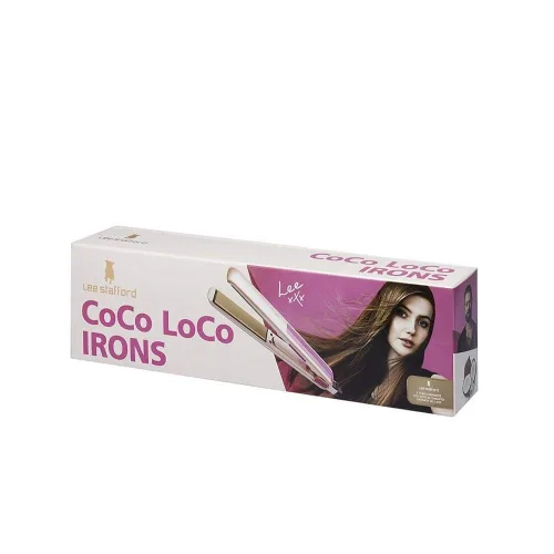 Miniatura 4 de Lee Stafford Plancha profesional para el cabello, plancha plana de cerámica Coco LoCo, control de temperatura variable, placas flotantes, color rosa