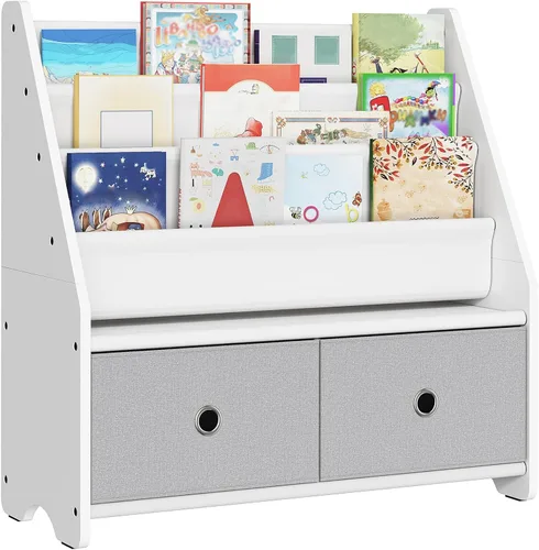 Miniatura 9 de CHOEZON Estantería infantil y almacenamiento de juguetes, estante de libros para niños de gran capacidad de 4 niveles, estantería para niños