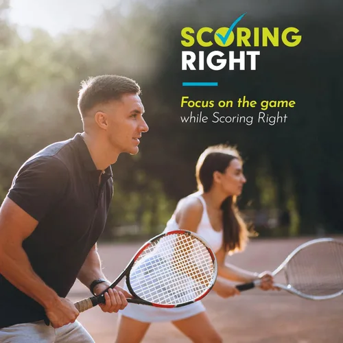 Miniatura 3 de Scoring Right Net Checker - Cinta métrica de altura de red para tenis y llavero Azul