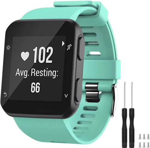Miniatura 15 de GVFM banda compatible con Garmin Forerunner 35, silicona suave correa de repuesto para reloj inteligente Garmin Forerunner 35, se ajusta a muñeca
