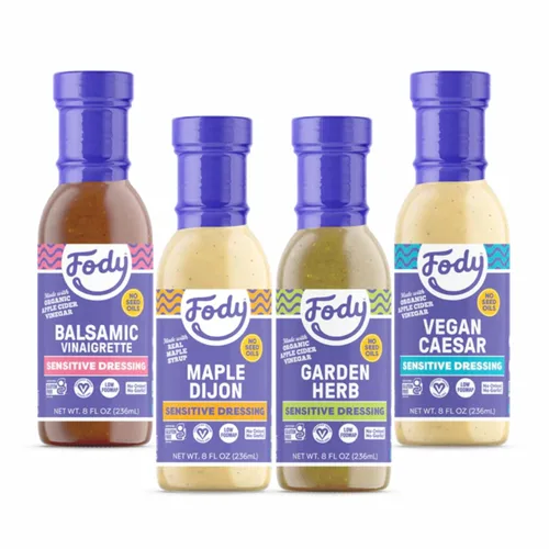 Miniatura 5 de Fody Foods - Paquete de aderezo de ensalada vegano de arce Dijon con certificado bajo en fodmap, receta sensible, apto para dieta cetogénica