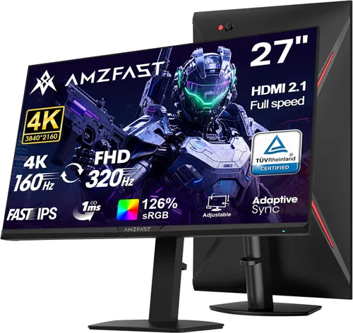 Miniatura 16 de Amzfast - Monitor de juegos de 24 pulgadas 180Hz 200Hz FHD 1080p, monitor de computadora, sincronización adaptativa de 1 ms, 3000:1, pantalla HDR