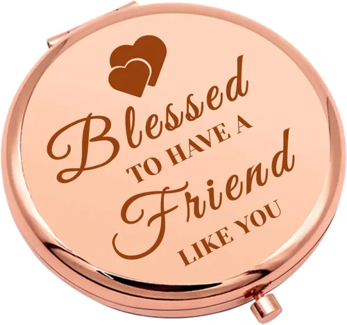 Miniatura 8 de Regalo de amigos para mujeres, regalo de cumpleaños, espejo de maquillaje compacto para hermana, mejor amiga, graduación, regalo de amistad de larga