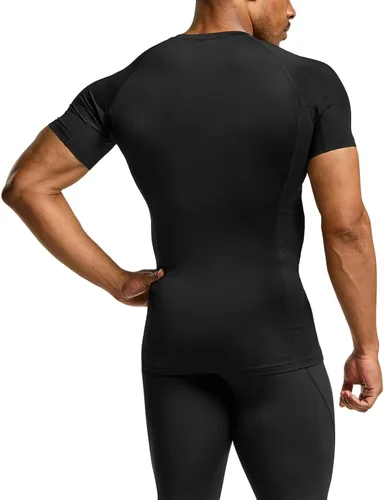 Miniatura 2 de TSLA - Paquetes de 1 o 3 camisetas de compresión para hombre, FPU 50+, de secado rápido, de manga corta, camiseta de entrenamiento atlético