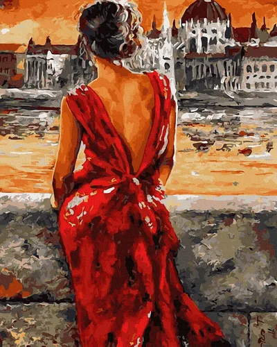 LukFun Kit de pintura por números para adultos, pintura por números sobre lienzo, 16 x 20 pulgadas (viaje romántico, sin marco)